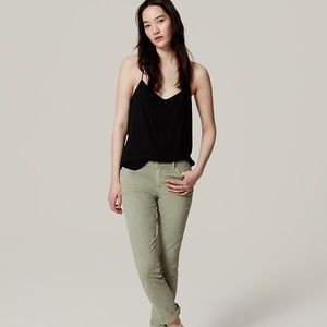 LOFT Silver Sage Skinny Crop Pants Size 8